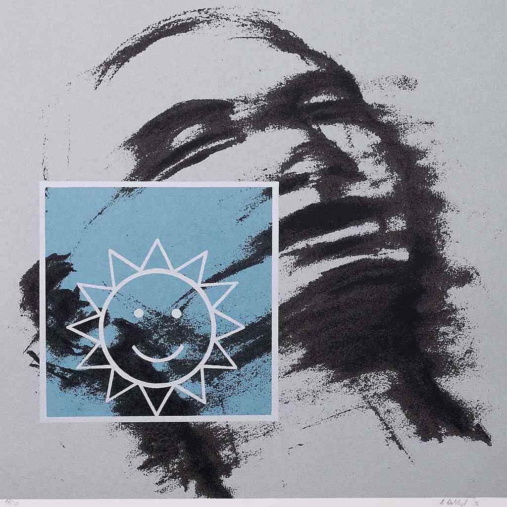 o. T (Porträt mit Sonne)